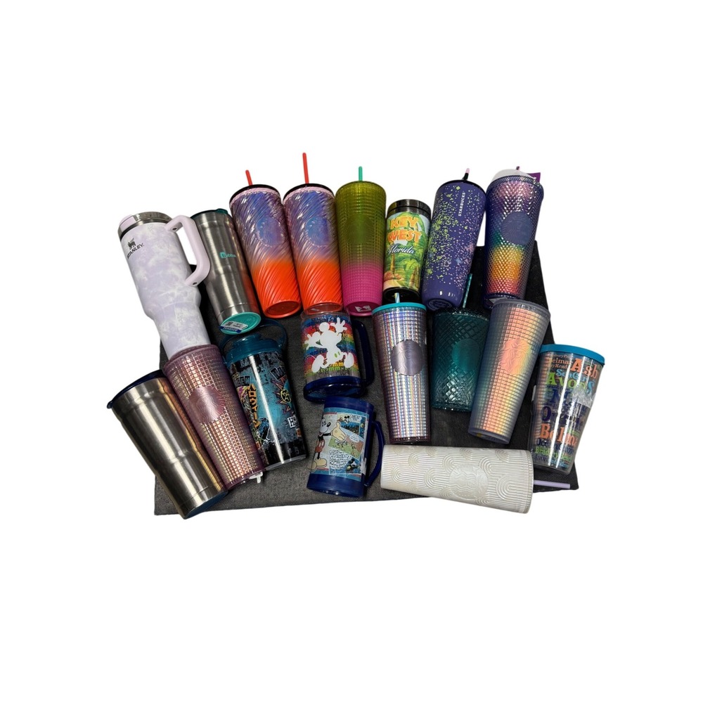 Lot of 18 cups Stanley Starbucks Tumbler Starbucks Mugs Collection Disney bubba